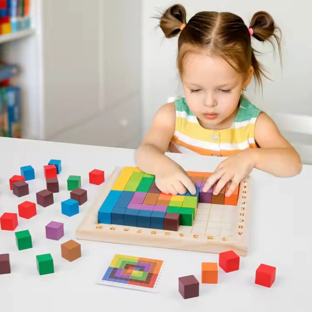 Toddlers Rainbow Building Blocks