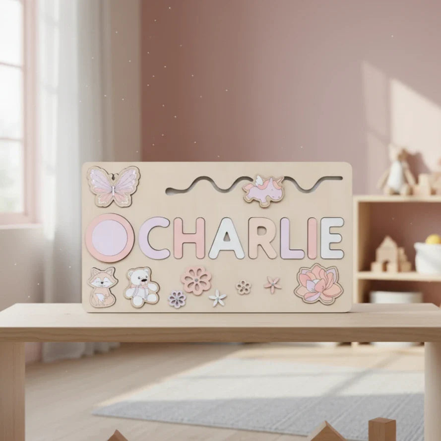Toddlers Name Puzzle – Yksilöllinen puinen palapeli
