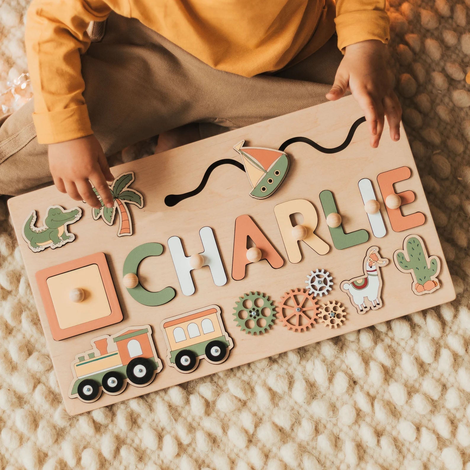 Toddlers Name Puzzle – Yksilöllinen puinen palapeli