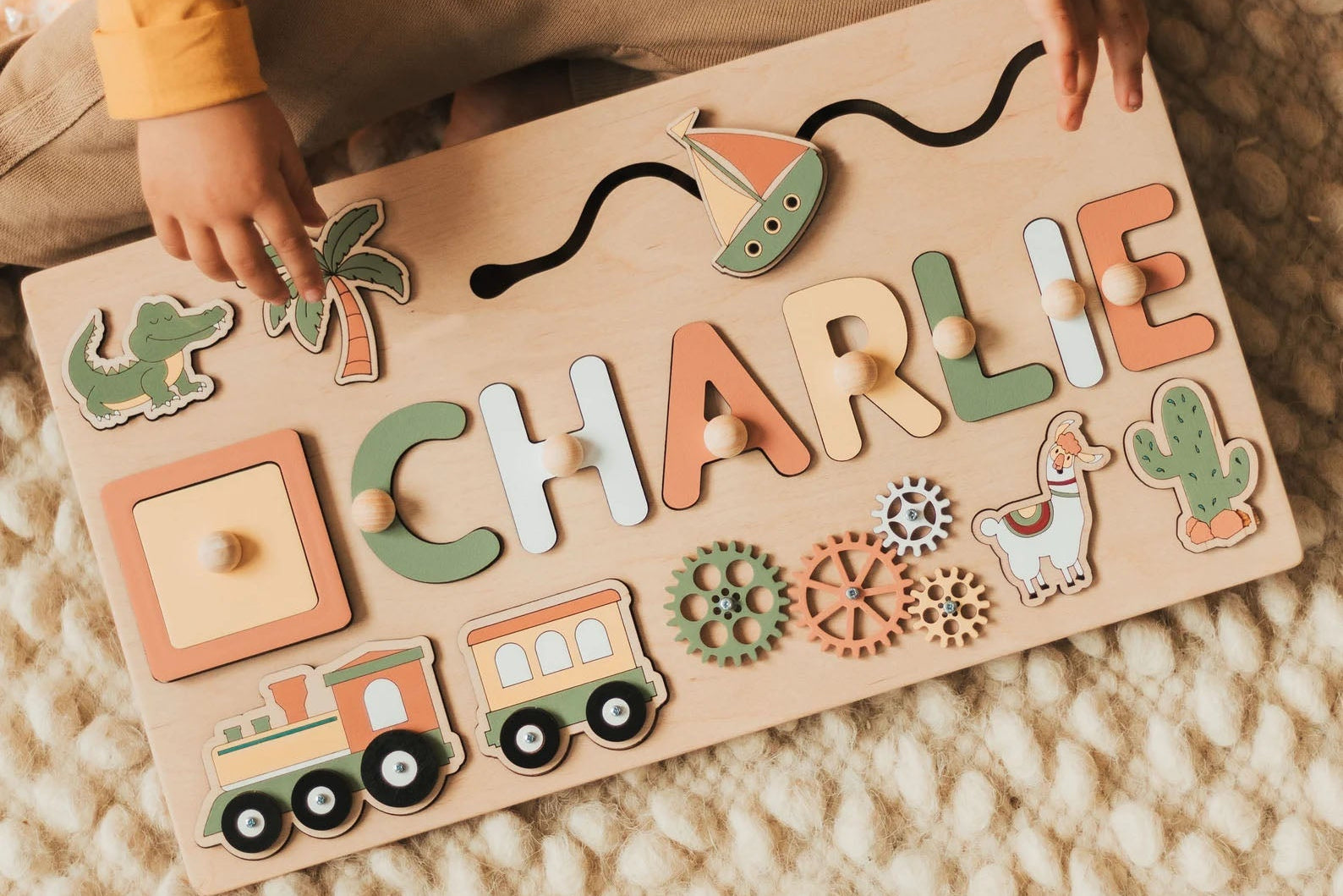 Toddlers Name Puzzle – Yksilöllinen puinen palapeli
