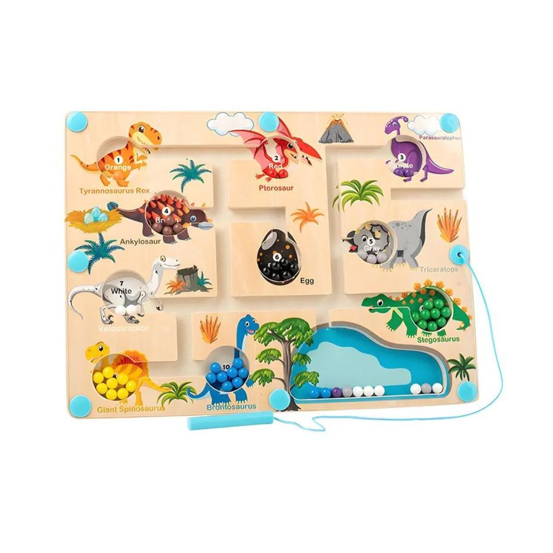 Toddlers Magnetic Dinosaur Maze - Explorez les Chiffres et les Couleurs