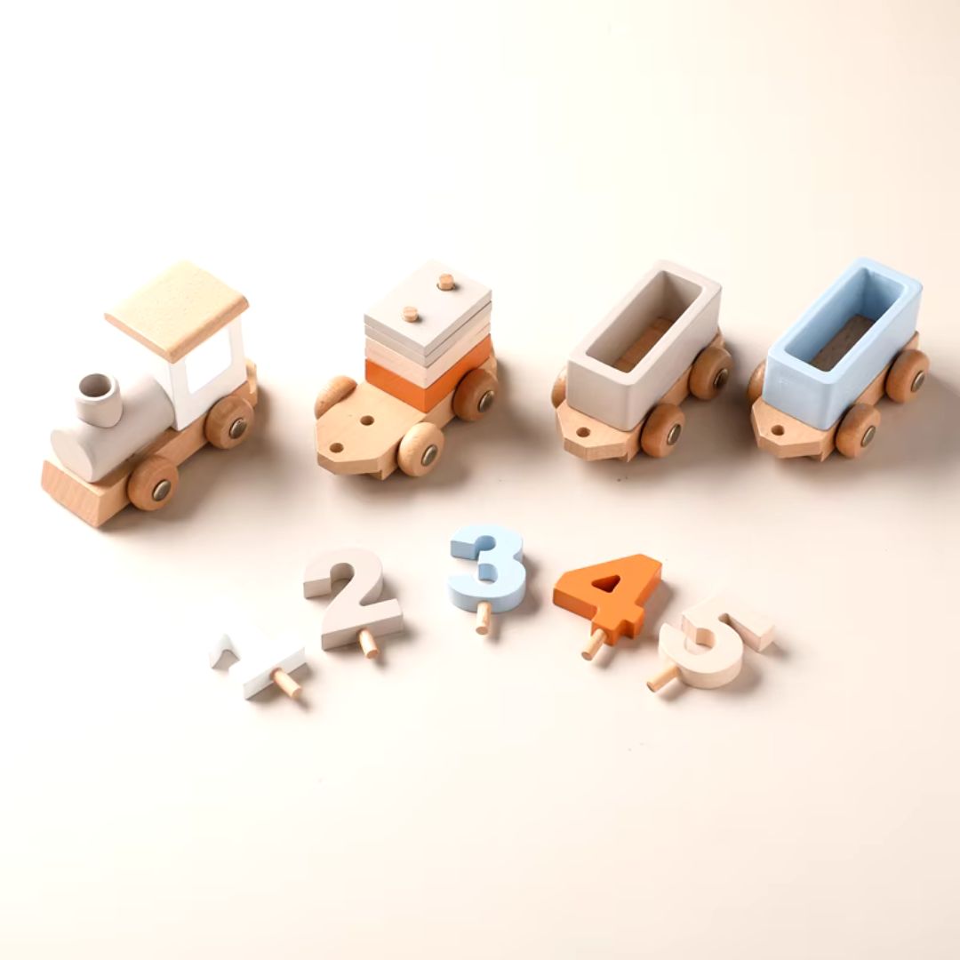 Toddlers Wooden Train Set