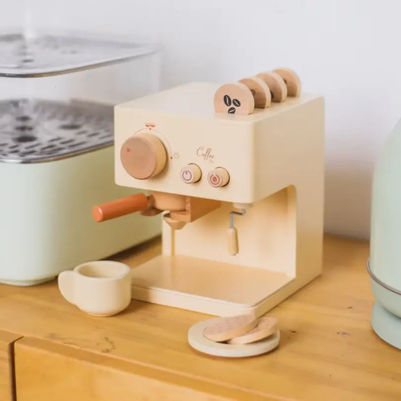 Toddlers Wooden Coffee Machine - Leiki kahvilaa kotona!
