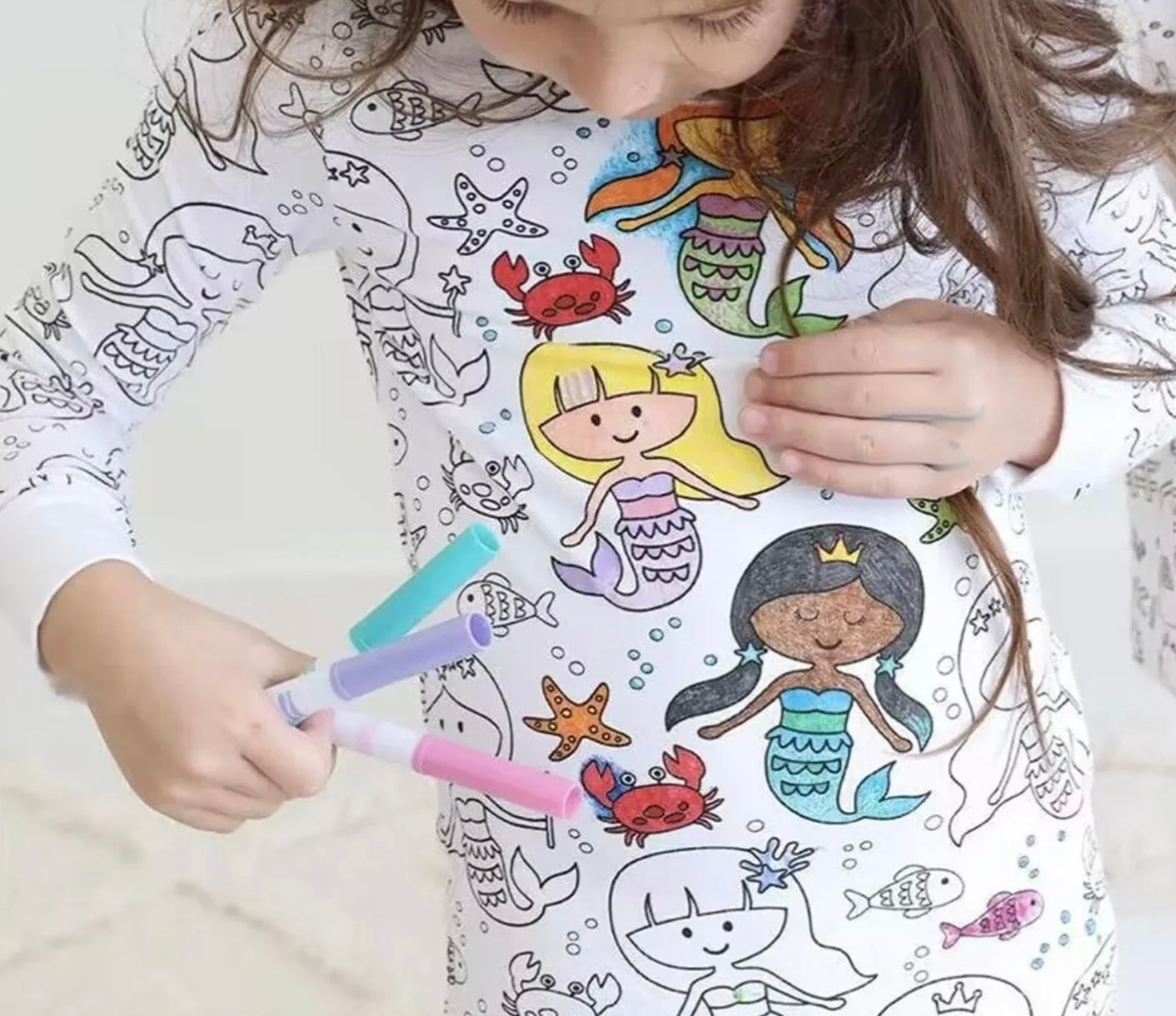 Toddlers Coloring Pajamas 