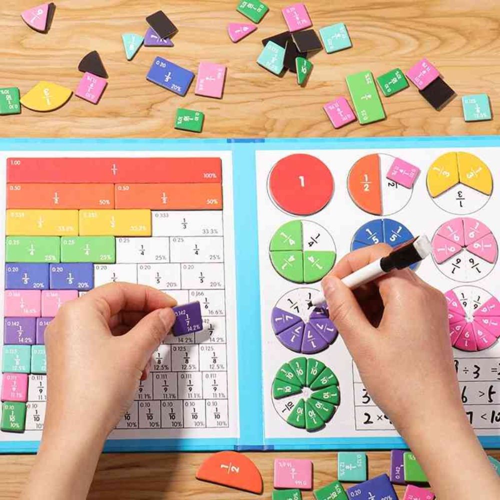 Fractions magnétiques pour tout-petits - Jouet d'apprentissage des mathématiques