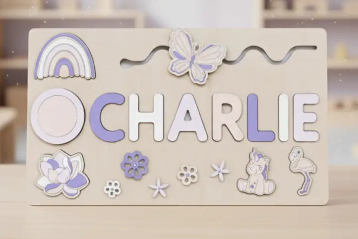Toddlers Name Puzzle – Yksilöllinen puinen palapeli